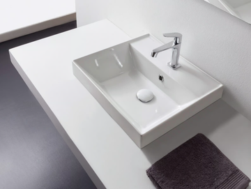 TEOREMA 2.0 - Inset rectangular ceramic washbasin by Scarabeo Ceramiche - view 2